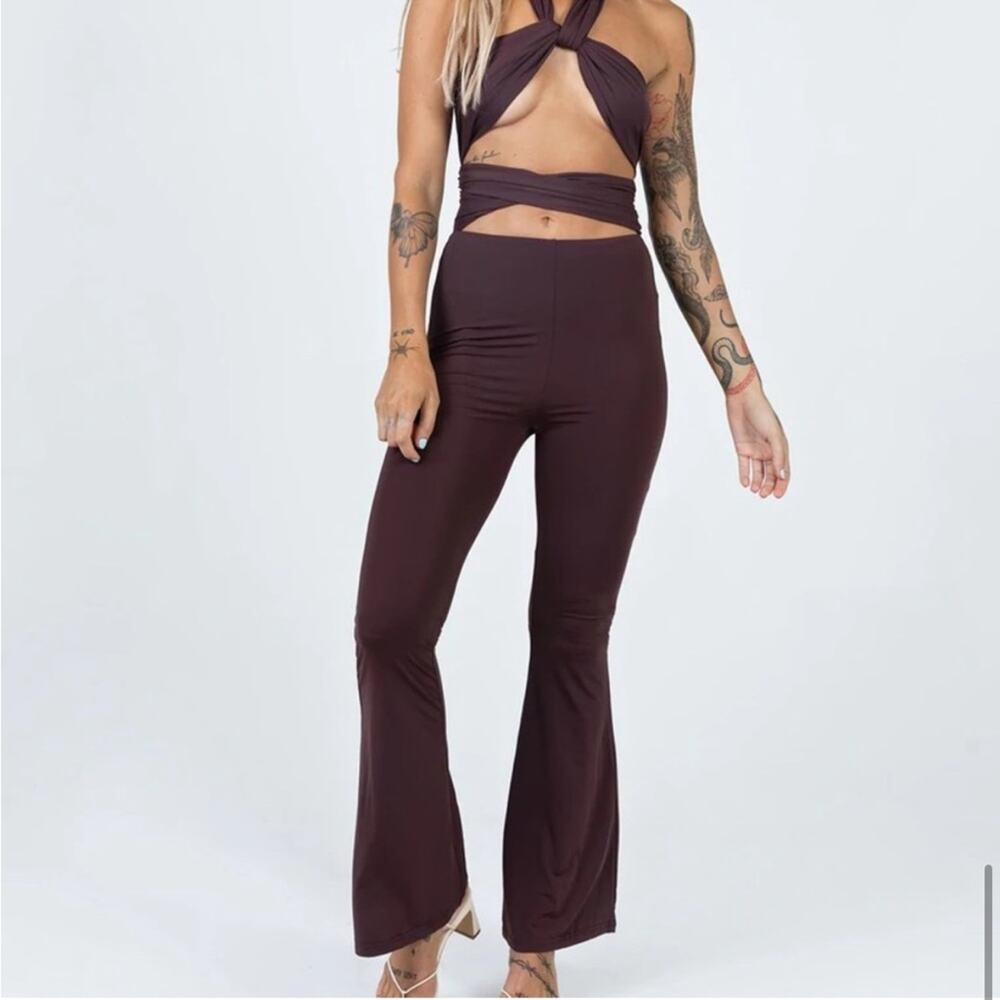 Copied - Princess Polly Amalia Jumpsuit Brown Size US 6 - Picture 3 of 14